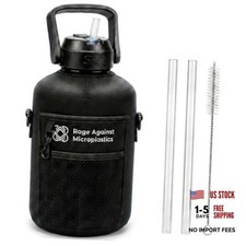Half Gallon Water Bottle WITH Sleeve  Accessories   64oz / 2.2L Hydration Kit