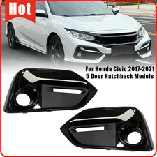 Left&Right Front Fog Light Cover For Honda Civic 17 2017-2021 5 Door Hatchback