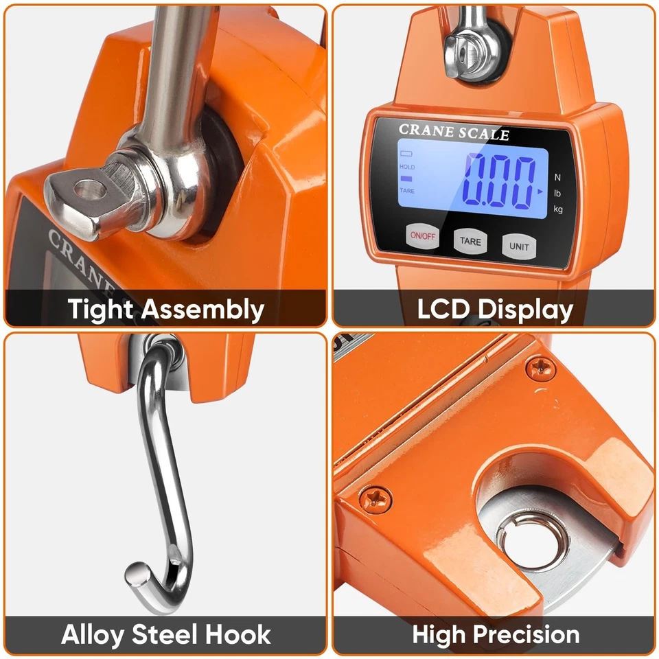 Báscula Colgante Digital RoMech 660lb con Estuche de Aluminio Fundido, Portátil 300Kg Mi... Foto 3 de 4
