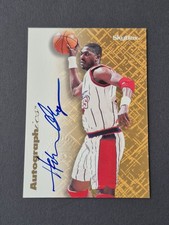 HAKEEM OLAJUWON 1996-97 Skybox Autographics Blue Ink CLEAN AUTO SP ROCKETS HOF