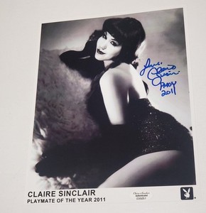 Playboy Claire Sinclair Signed 8 x 10 Photo from Her Own Personal Collection