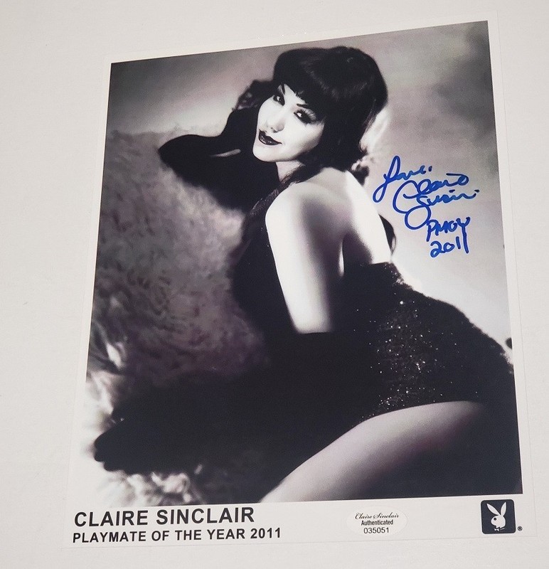 Playboy Claire Sinclair Signed 8 x 10 Photo from Her Own Personal Collection