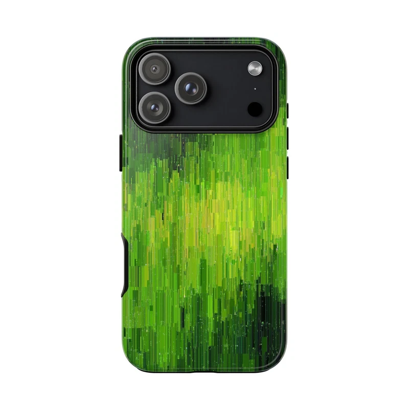 Lime Green Glitch Gradient Phone Case