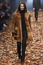 GRAIL $5998 John Varvatos Leather Button Front Shearling Coat Jacket EU50 US40