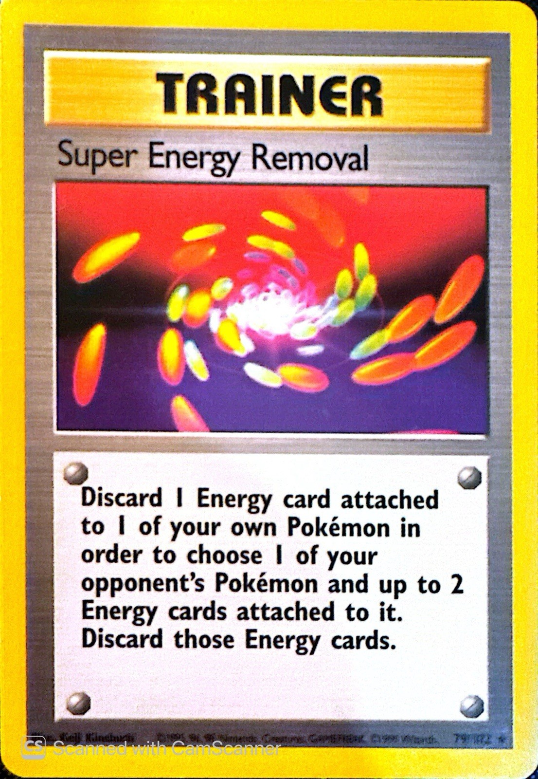Super Energy Removal 079/102 Base Set Regular