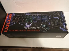 BRAND NEW VIVITAR LVLUP PRO GAMING KIT BUNDLE: KEYBOARD, MOUSE, HEADPHONES LU745