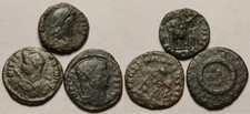 Lot, 3 Rare Ancient Roman coins/Constans/Licinius/Crispus Altar wreath soldiers