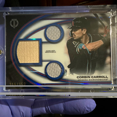Topps Tribute 2026 Triple Relics Baseball TTR-CC Corbin Carroll 115/150