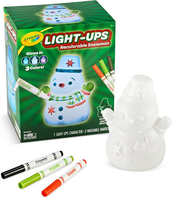 Crayola Light-Up Snowman Toy - Reusable Christmas Coloring Craft for Kids
