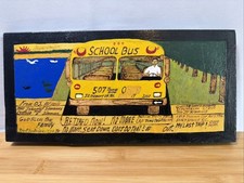 Quadro GullahFolk Art Rev. J.F. Simmons "Autista scuolabus in pensione" firmato