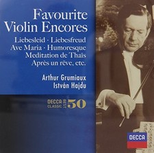 Favourite Violin Encores by ARTHUR GRUMIAUX Audio CD 