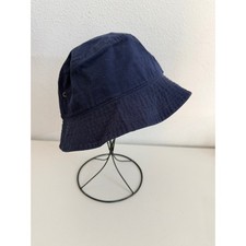 Newhattan Navy Blue Cotton Bucket Hat Mens Womens Unisex S/M Sun Fishing Cap