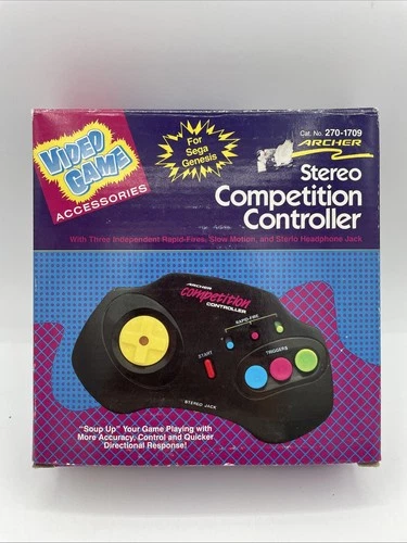 VTG Sega Genesis  Archer Stereo Competition Controller | Complete in Box | Works