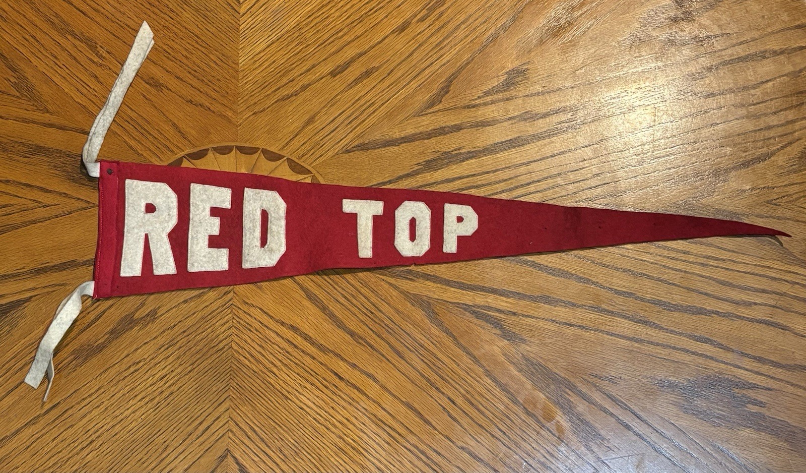 Antique Rare Red Top Beer Advertising Pennant 25”