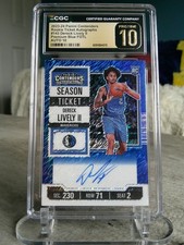 Dereck Lively II 2023 Rookie Ticket Auto FOTL Blue Shimmer /21 CGC 10 *Pristine*