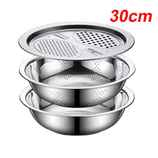 3 in 1 Affettatrice per Verdure Grattugia Cestello Di Scarico in Acciaio Inossid