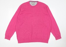 Wolsey Men’s Pink Cotton Crew Neck Jumper XL Knit Pullover