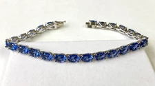 21.00 Cttw Color Change Flourite 8" Bracelet Sterling Silver QVC