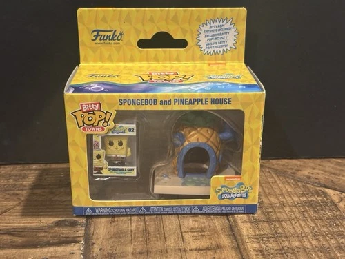 Funko Bitty Pop Towns SpongeBob and Pineapple House Set of 2 New Sealed - SAVE!