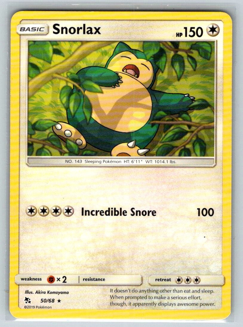 Snorlax 50/68 Hidden Fates Regular NM