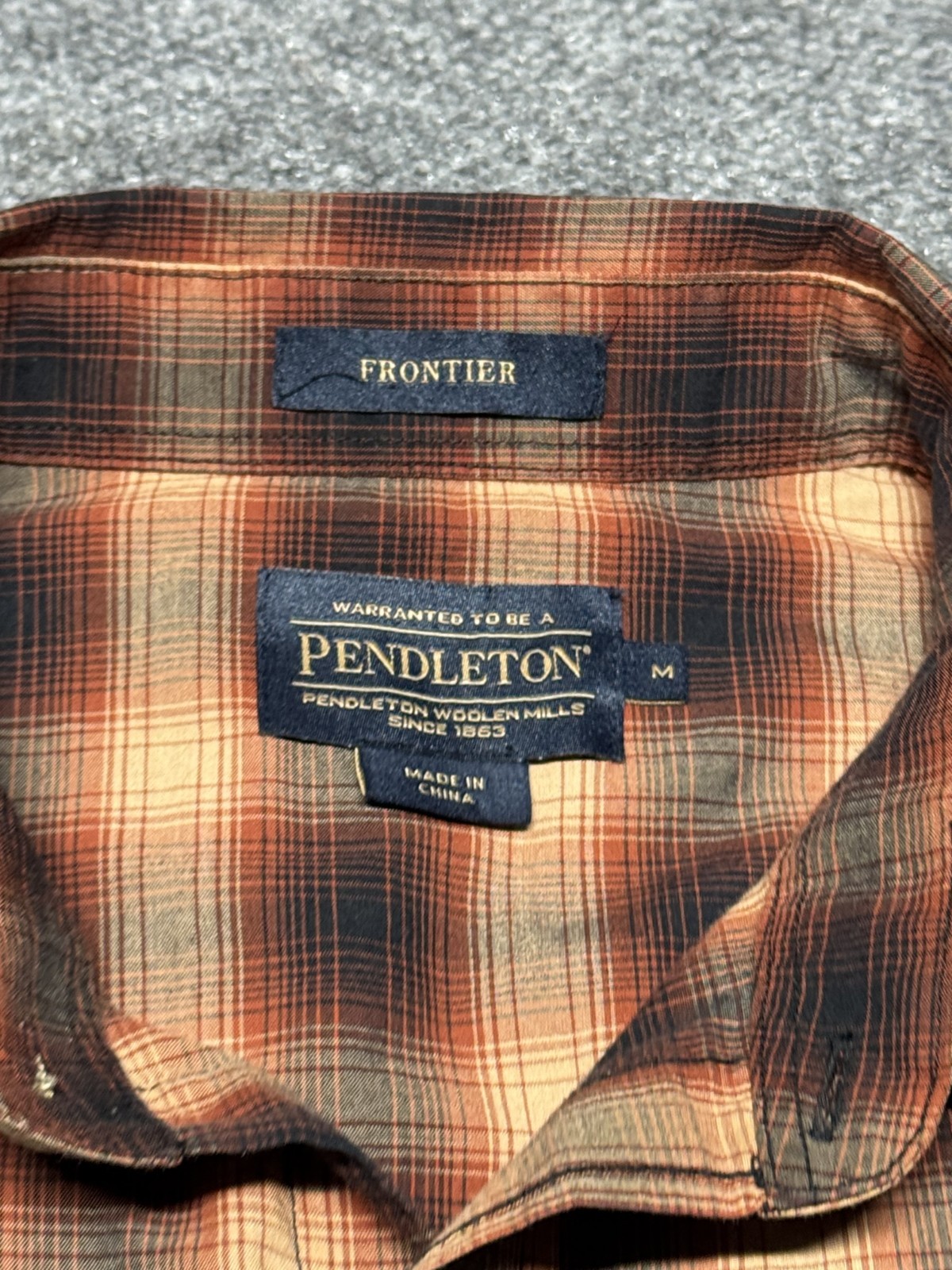 Pendleton Plaid Frontier Western Snap Shadow Shor… - image 3