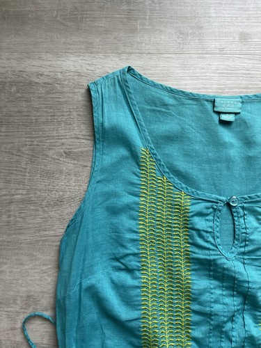 Calypso St. Barth For Target Sleeveless Embroidered Cotton Top Size S Bohemian - Picture 4 of 8