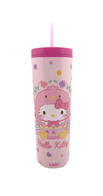 Sanrio Hello Kitty ZAK! Easter Tumbler Multi w/ Purple Straw 23 Oz NWT (2025)