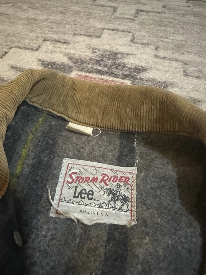 Vintage 70s Lee Storm Rider Blanket Lined Denim Jean Jacket Large 22x26 - Image 3 of 4