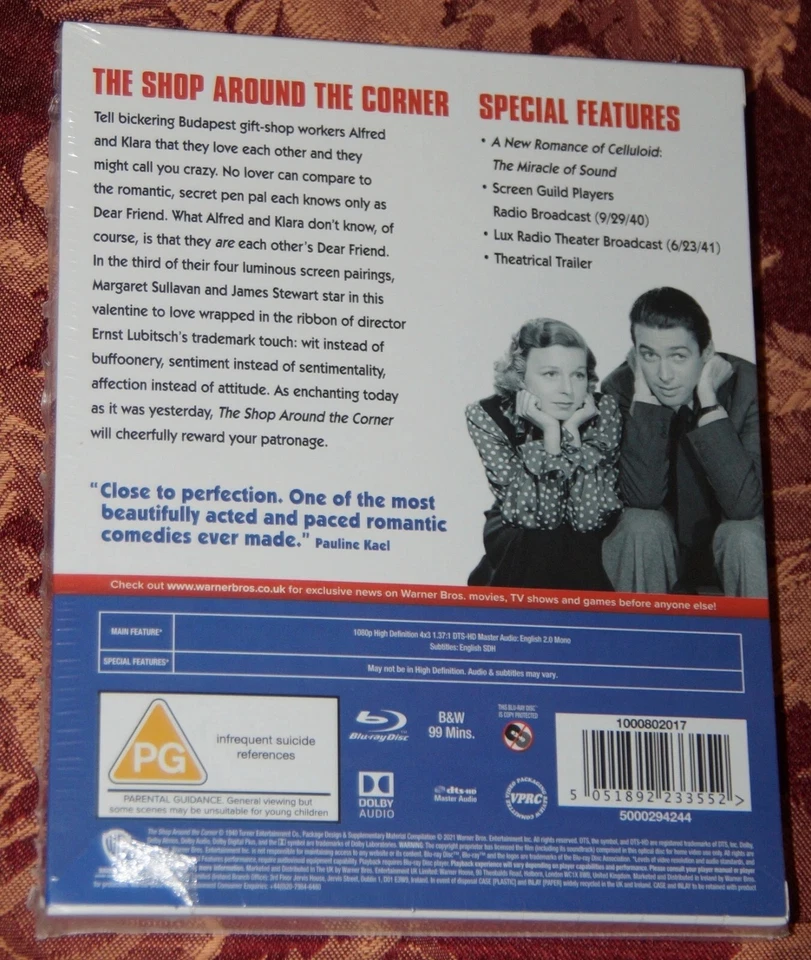 Магазин вокруг угла (1940) премиум коллекции с футляром Blu-Ray новый - Изображение 2 из 2