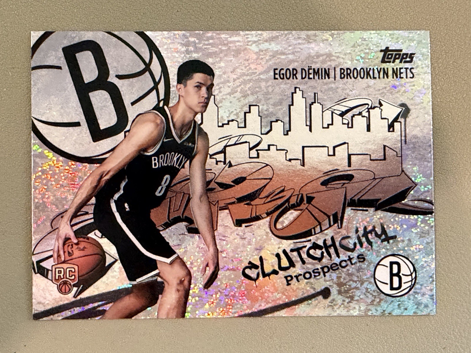 Topps Egor Demin  Nets 2025-26 Clutch City Prospects Rookie #CC-8 Holo Foil 