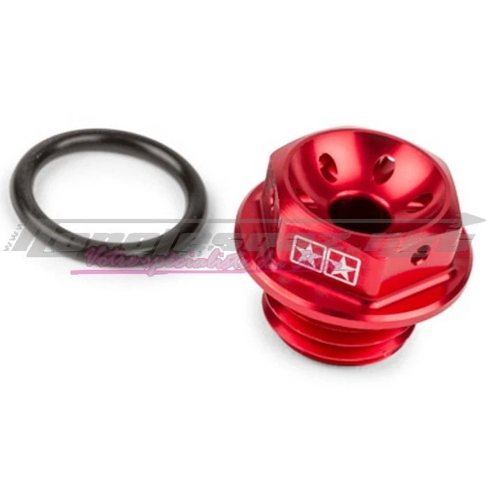 Bouchon carter d'huile STAGE6 AM6 rouge rieju beta sherco fantic peugeot mbk - Photo 1/1