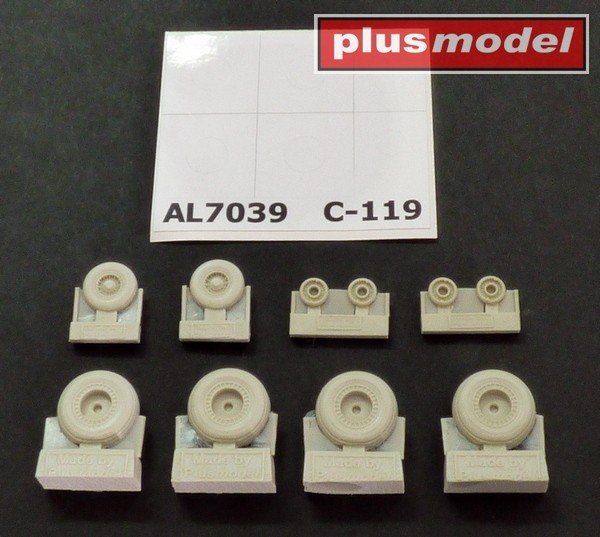 Plus Model PMAL7039 1:72 C-119 Boxcar Early Wheels and Paint Mask