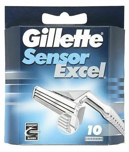 Gillette Sensor Excel Nachfüllpack für verchromte Rasierklingen - 10 Patronen - Bild 5 von 6