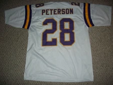 ADRIAN PETERSON Unsigned Custom Minnesota White Sewn Football Jersey Sizes S-3XL