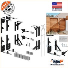 Stainless Steel Anti-Sag Gate Support Kit with Locking Mechanism, 2 Count