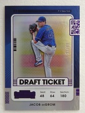 2021 Panini Contenders - Jacob deGrom #28 Draft Ticket Purple /99