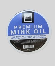 Simple Shine Mink Oil Waterproofs Preserves Conditions Leather Vinyl - 4oz