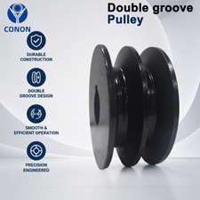 Double Groove Pulley 100mm shaft size 24mm for electric motor Cast Iron