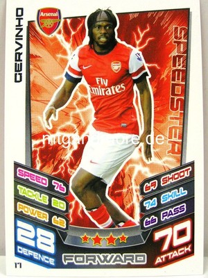 Match Attax 2012/13 Premier League - #017 Gervinho - Arsenal London