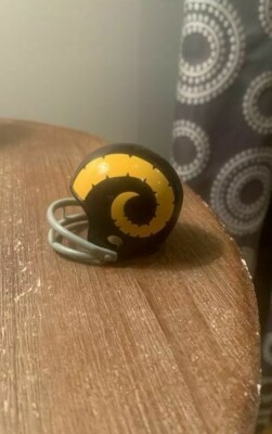 Riddell pocket pro football helmet NFL Los Angeles Rams two-bar | eBay