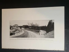 1906 photo plate Cherry Township Sullivan county Pennsylvania town & hotel view