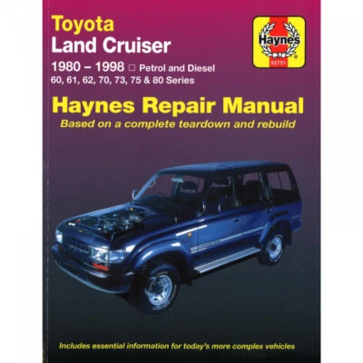 HAYNES PUBLISHING Toyota Land Cruiser (1980-1998) 60 61 62 70 73 75 80 manual de taller Haynes