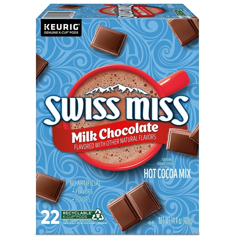 Swiss Miss Milk Chocolate Hot Cocoa 0.65 oz. Keurig KCup Pods 22/Box