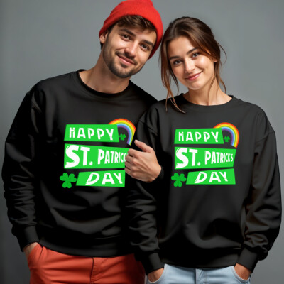 Lustiges St. Patricks Day Sweatshirt Pullover irisch grün Parade 1#STPD für Herren Damen