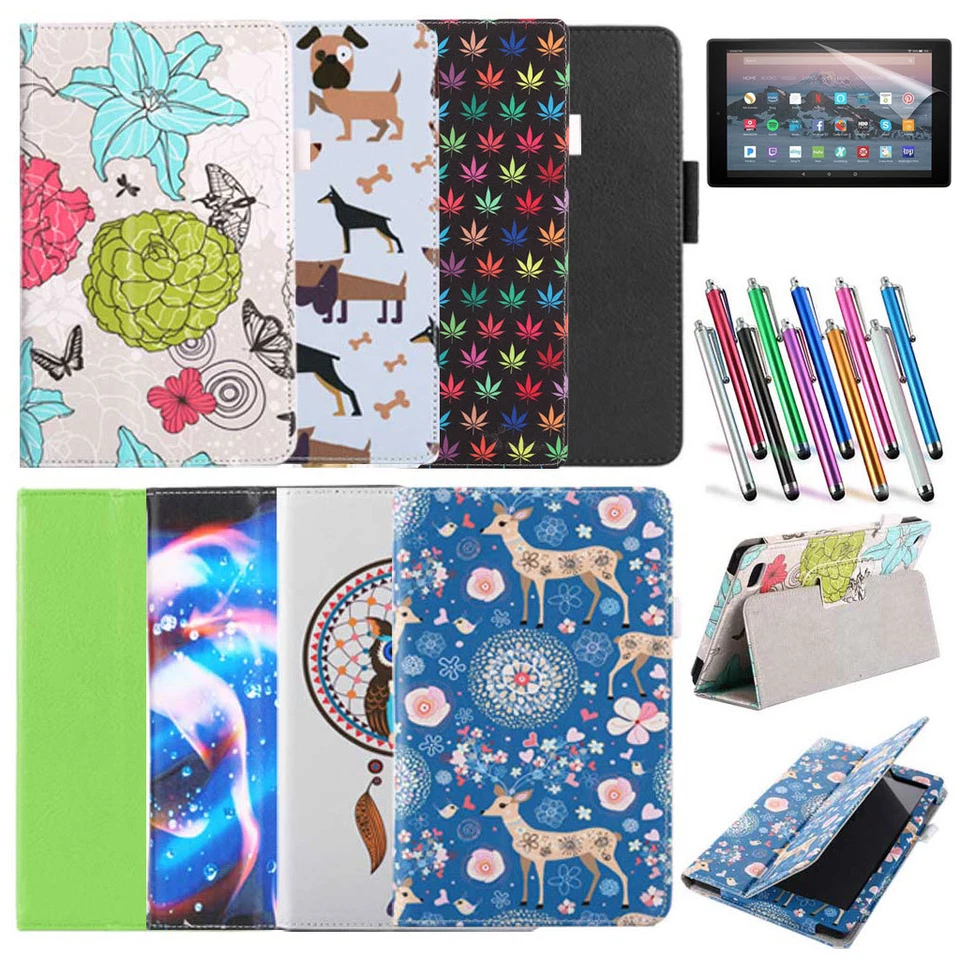 Folio Cover For Amazon Fire HD 10'' 2023/2021 Tablet Slim Stand PU Leather Case - Image 2 of 2