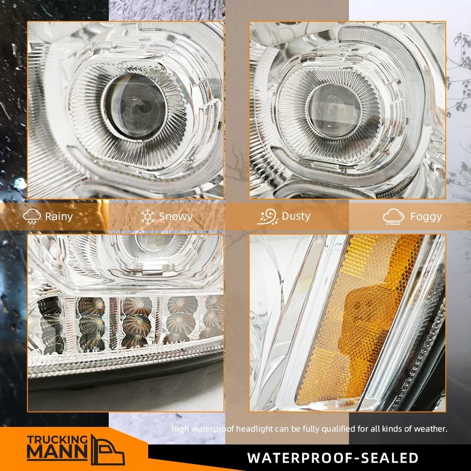 Truckingmann FULL LED 08-19 Kenworth T170 T370 T660 Dual Projector Headlights - Изображение 3 из 4