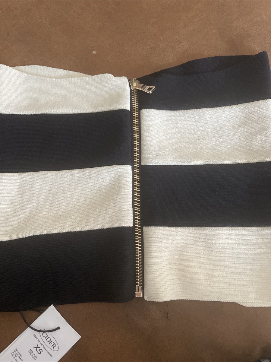 New With Tags cider Knit tube top black and cream xs | eBay New With Tags cider Knit tube top black and cream xs | eBay