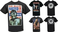 GG Allin Mens PUNK T-Shirt Hated in the Nation Live War in my Head Terror USA