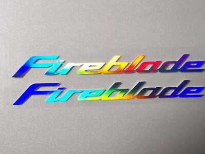 2 x Honda FIREBLADE Aufkleber Emblem   Schriftzug Sticker Hologramm Farbwechsel