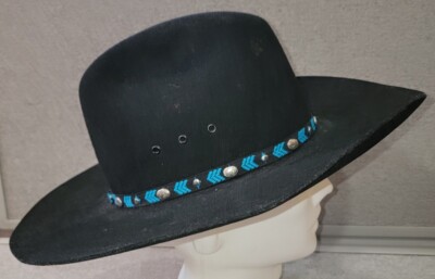 Stetson Black Cowboy Hat Rawlins Ultrafelt Size Large | eBay display picture 1